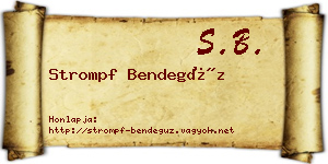Strompf Bendegúz névjegykártya