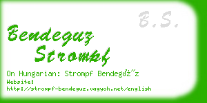 bendeguz strompf business card